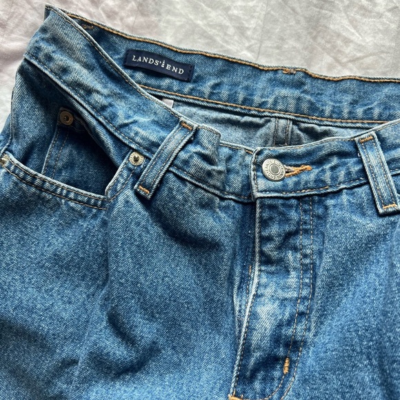 Lands' End Relaxed Blue Jeans Classic Comfort - Picture 2 of 4